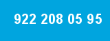 922 208 05 95 922 208 05 95